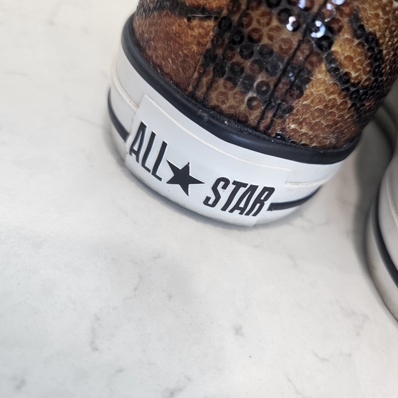 Converse Chuck Taylor All Star Tiger Sequin High Tops Women's Sz 9 Mens 7 - Picture 10 of 14